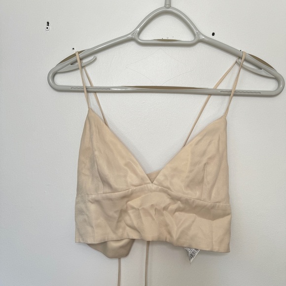 Cropped Satin Top - that ties in the back - Picture 1 of 4